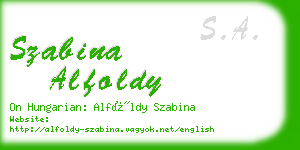 szabina alfoldy business card